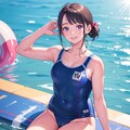 スクール水着の女の子 6枚目