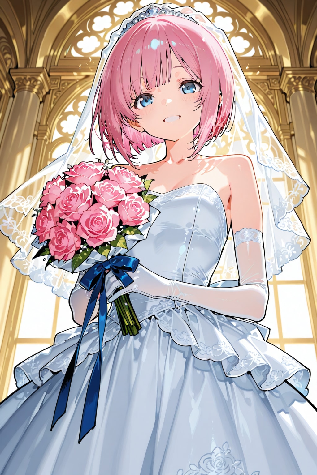 ウェディングドレスの桃花ちゃん♡