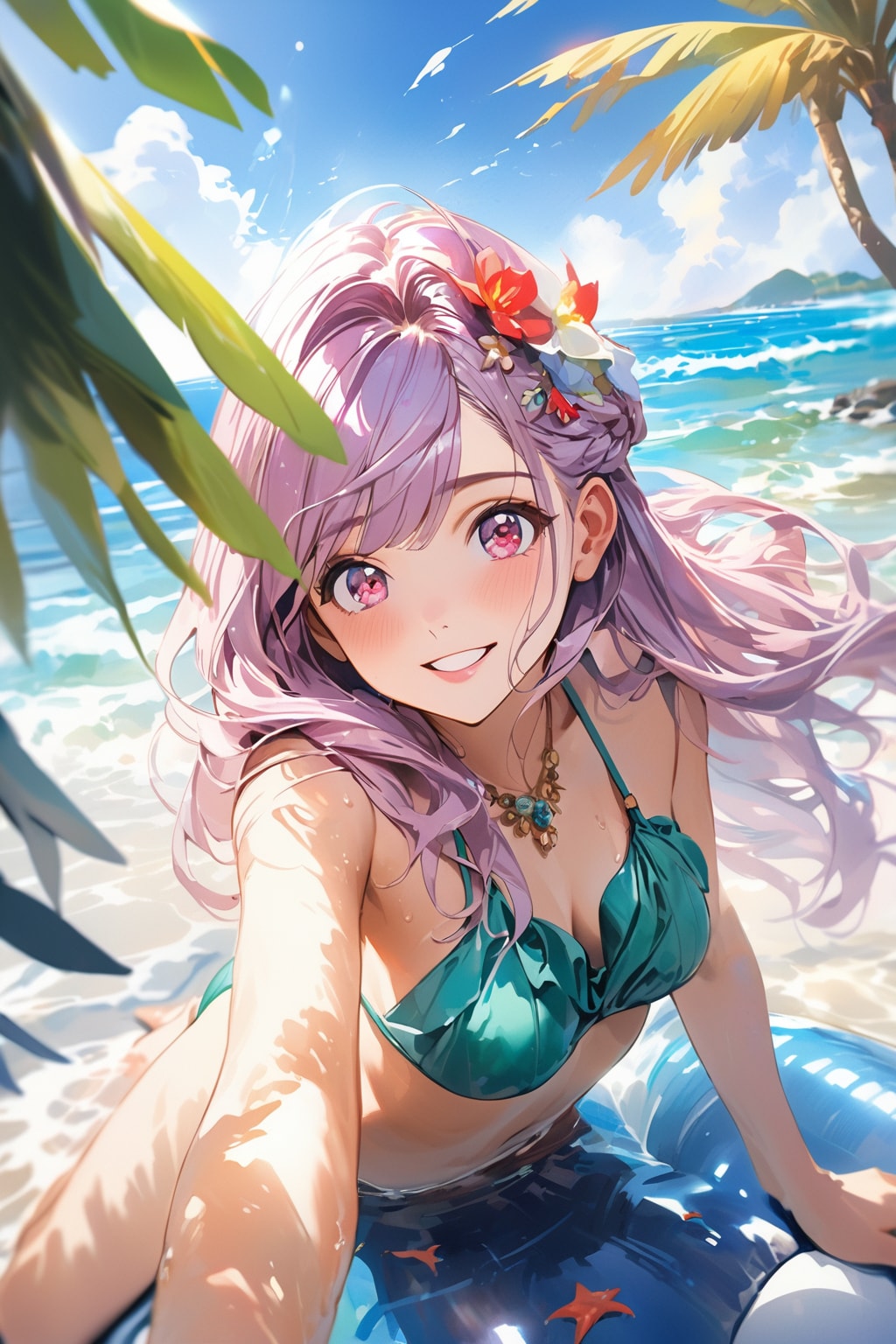 水着の紫髪ちゃん