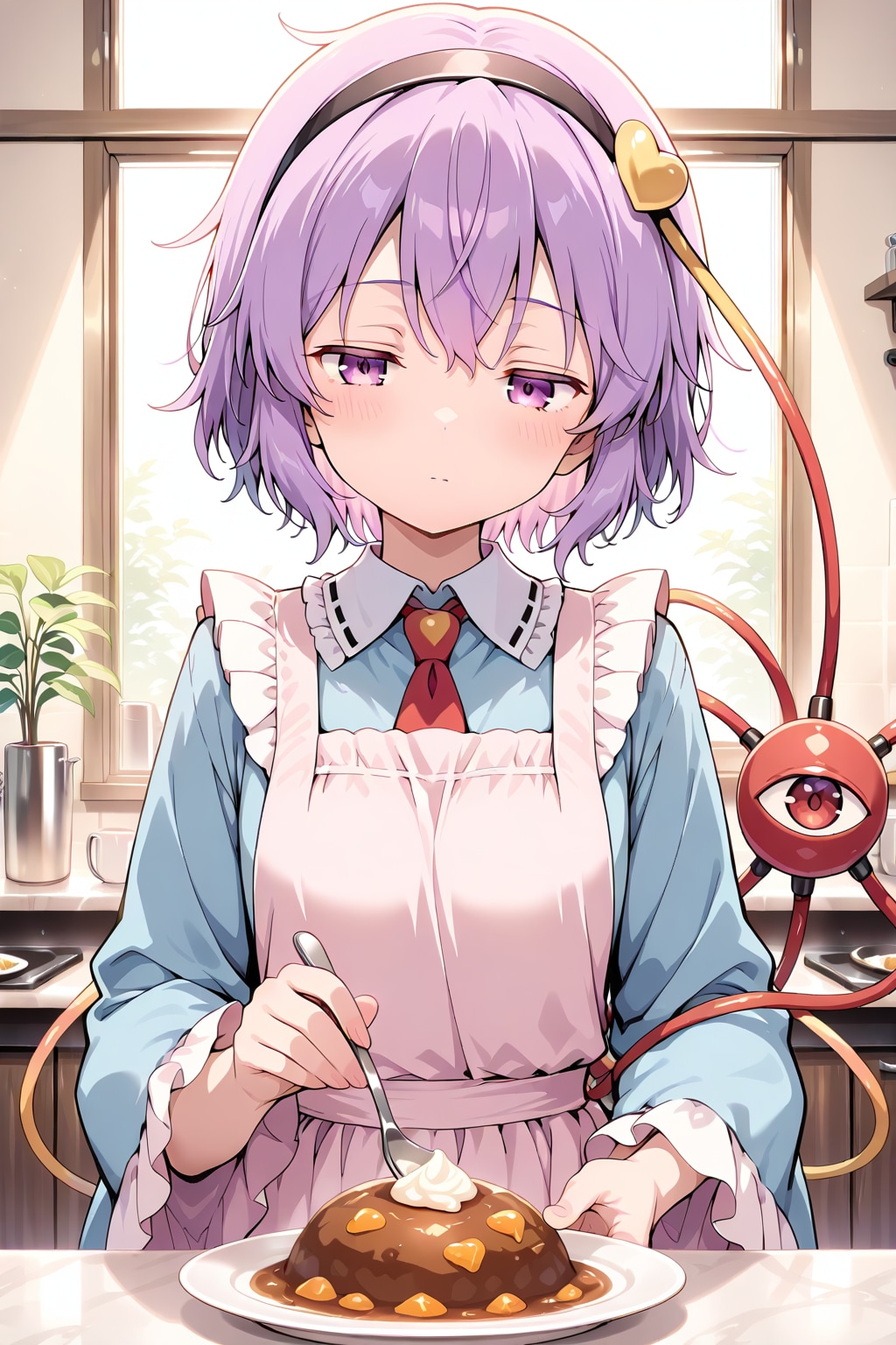 料理をするさとりちゃん