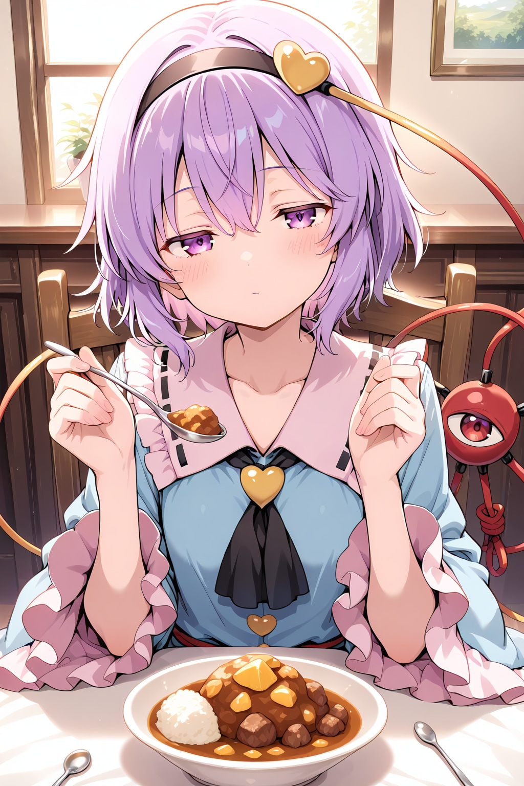 料理をするさとりちゃん