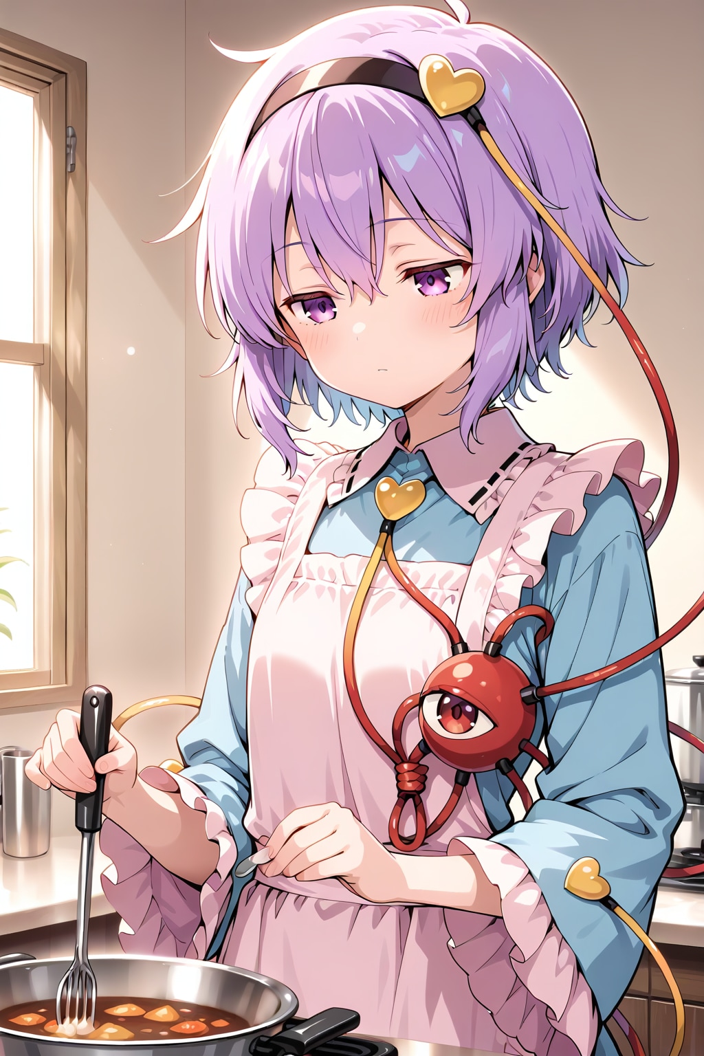 料理をするさとりちゃん