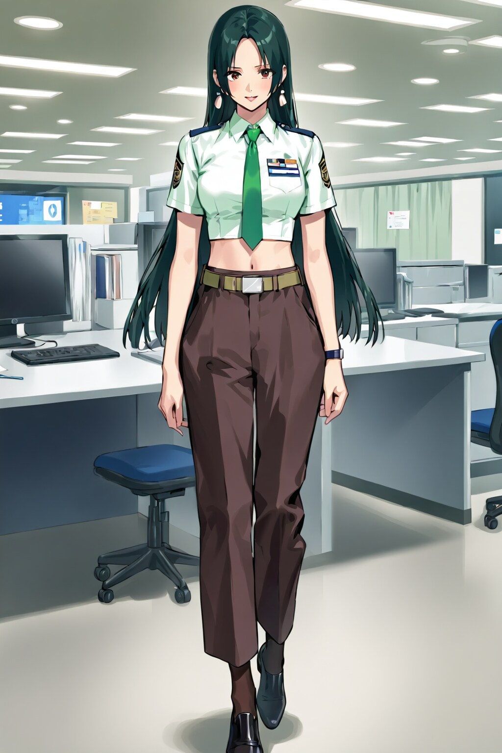 かっこかわいい自衛官武内葵の防衛庁内勤