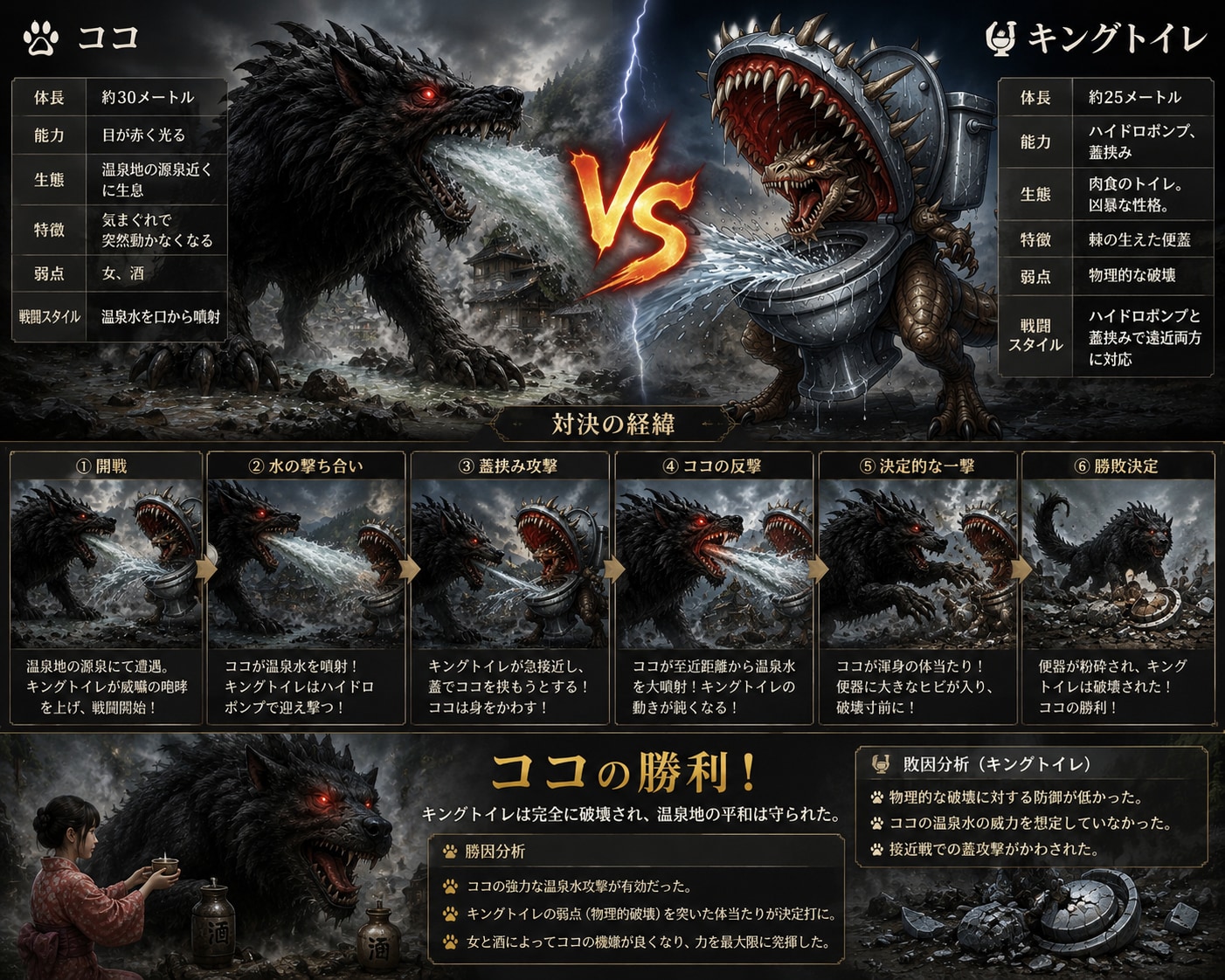 ココ VS キングトイレ