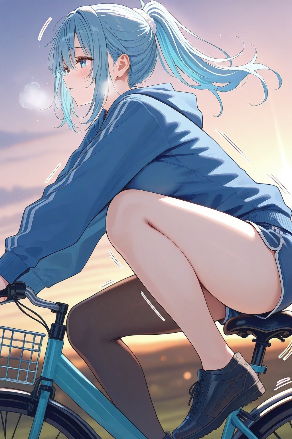 自転車のサドルに座る_UNICORN