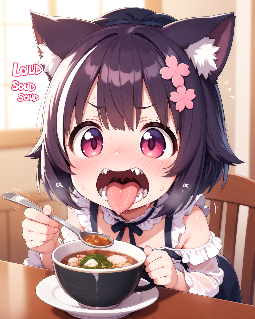 猫舌がレストランに行くと・・・・？ | の人気AIイラスト・グラビア