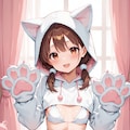 【illustrious・Lora紹介】ふわふわビキニ＆アニマルクロップドパーカー 4枚目