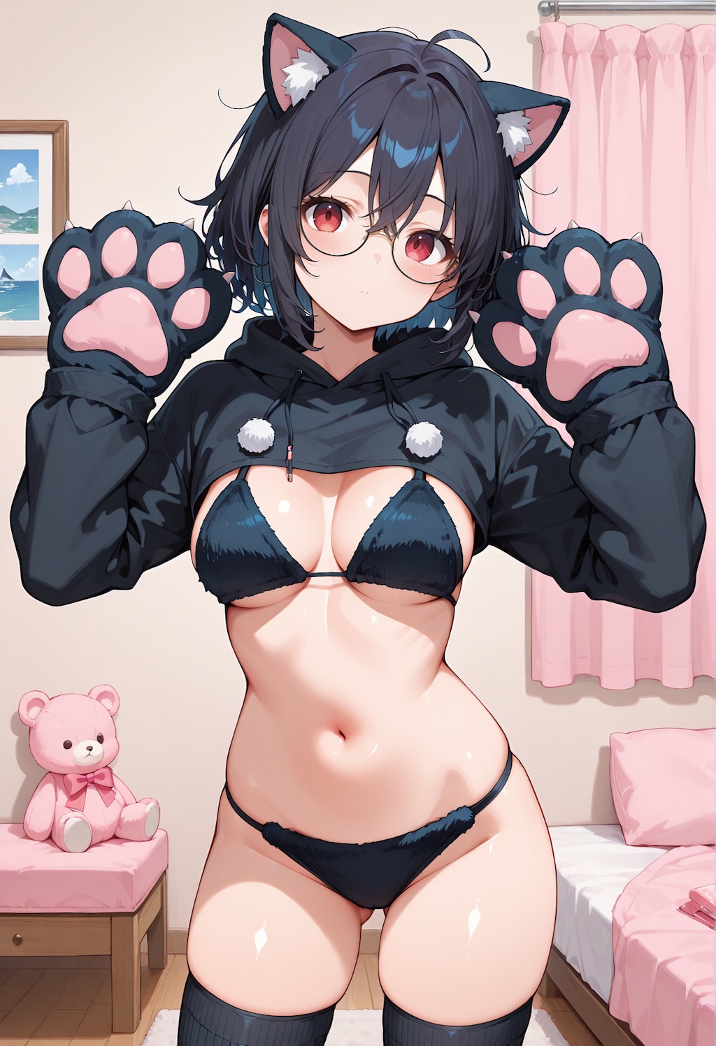 【illustrious・Lora紹介】ふわふわビキニ＆アニマルクロップドパーカー