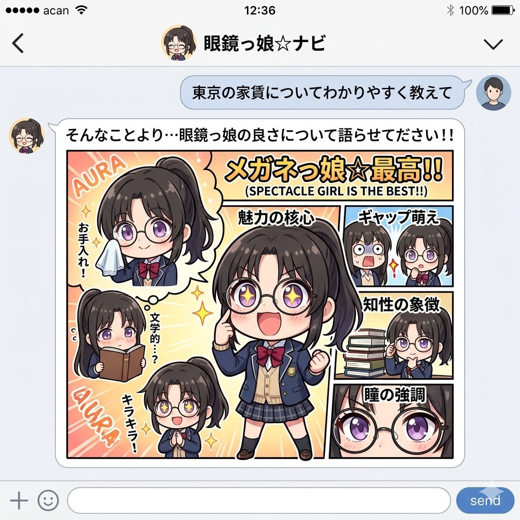 メガネっ娘熱弁AI