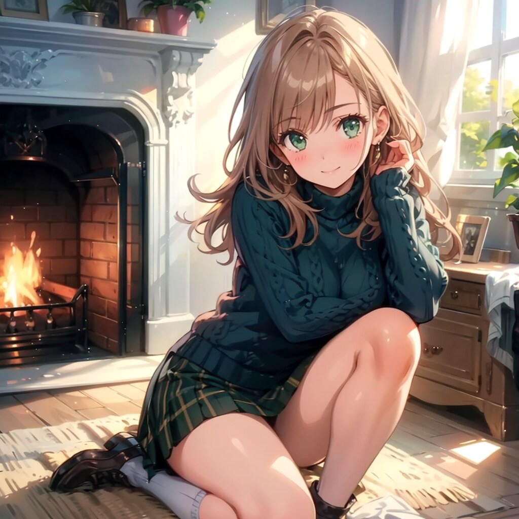 暖炉は暖かいね