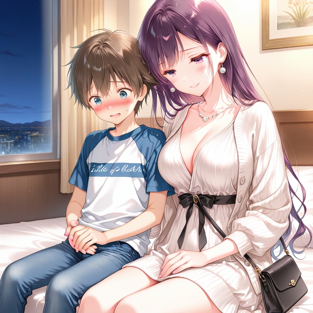 初めて会った男の子をどう食べようかワクワクしながら考えているお母さん_おねショタの夜（5-1）