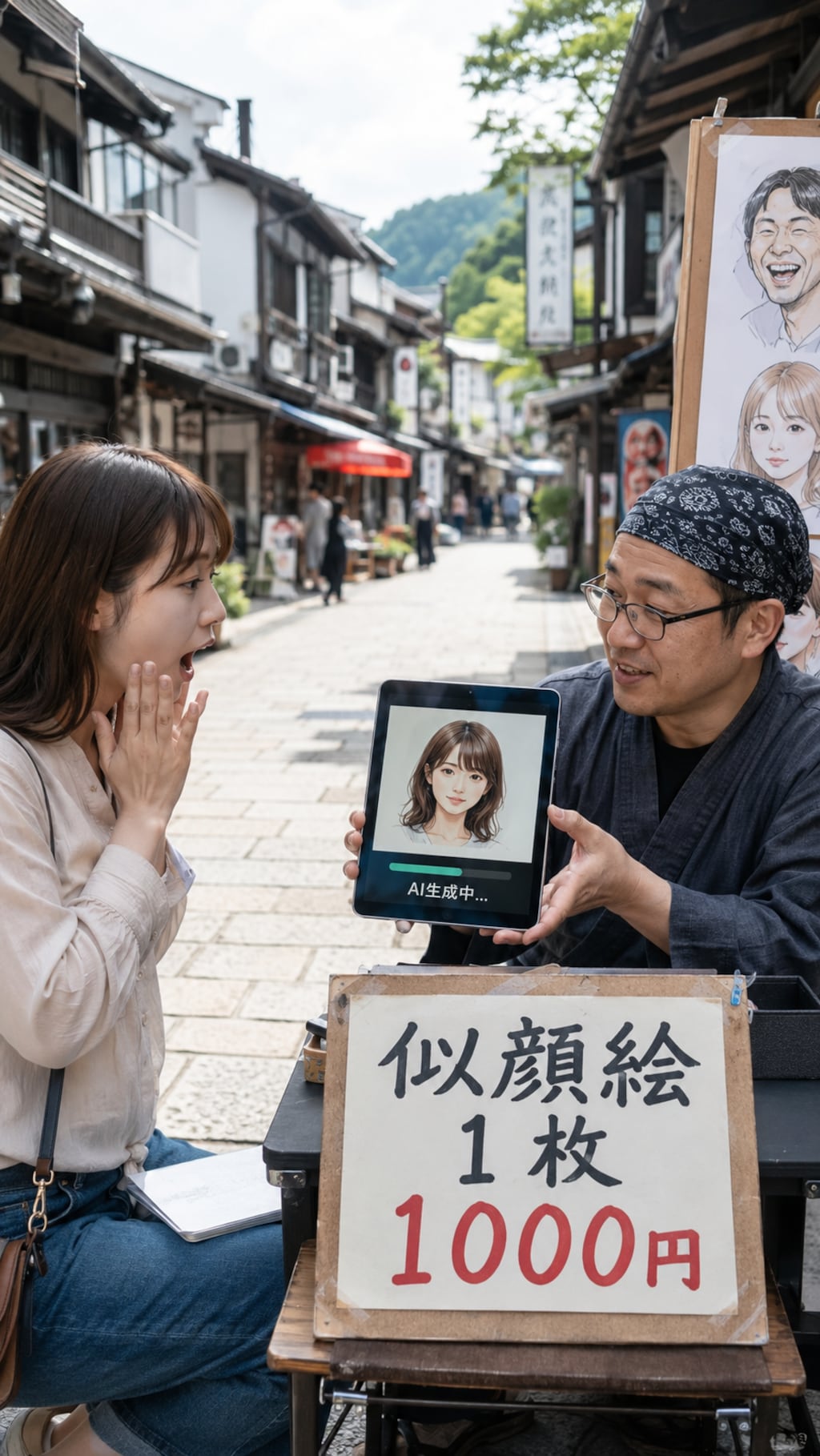 最先端の似顔絵師