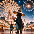 黒魔道士と夜の遊園地 2枚目