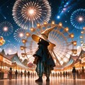 黒魔道士と夜の遊園地 4枚目