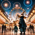 黒魔道士と夜の遊園地 3枚目