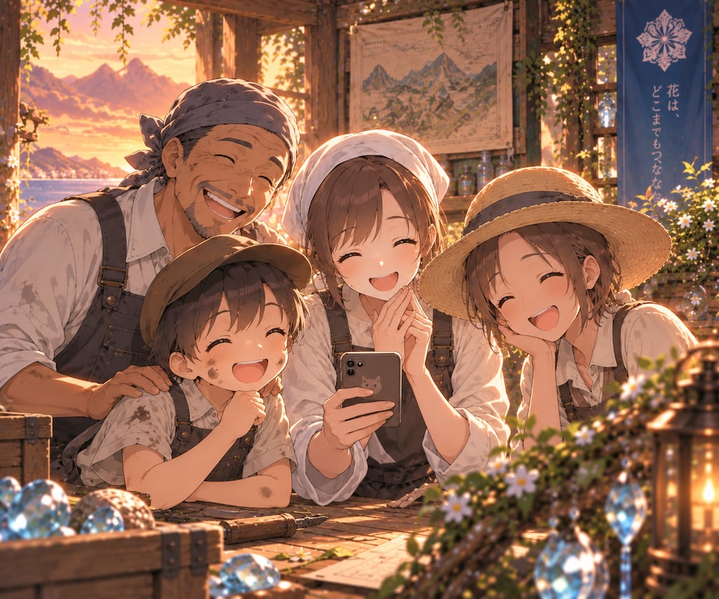 結び　咲いた花と、わたしたち。