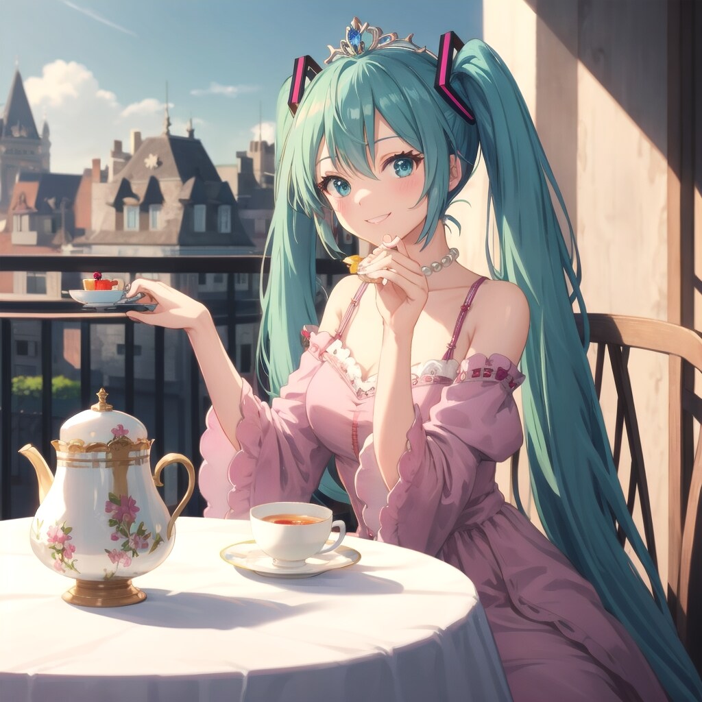 ミク姫の微笑🌸 | の人気AIイラスト・グラビア