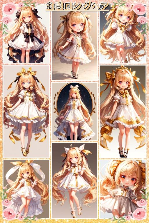金髪ロングヘア　コラージュ | の人気AIイラスト・グラビア