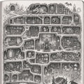 鉛筆で理想の秘密基地を作るメカクレ娘の絵本風漫画 3枚目