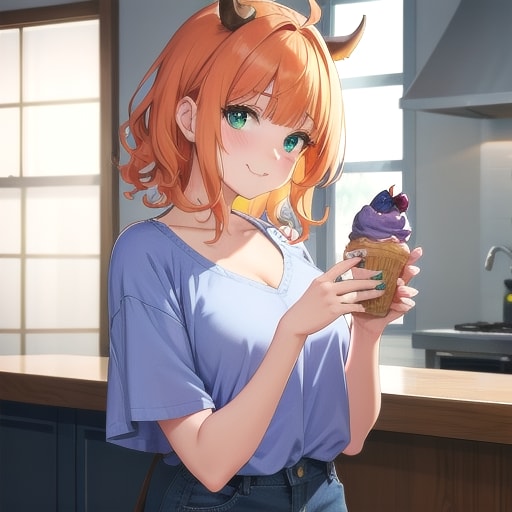 藍苺ソフトクリーム | の人気AIイラスト・グラビア