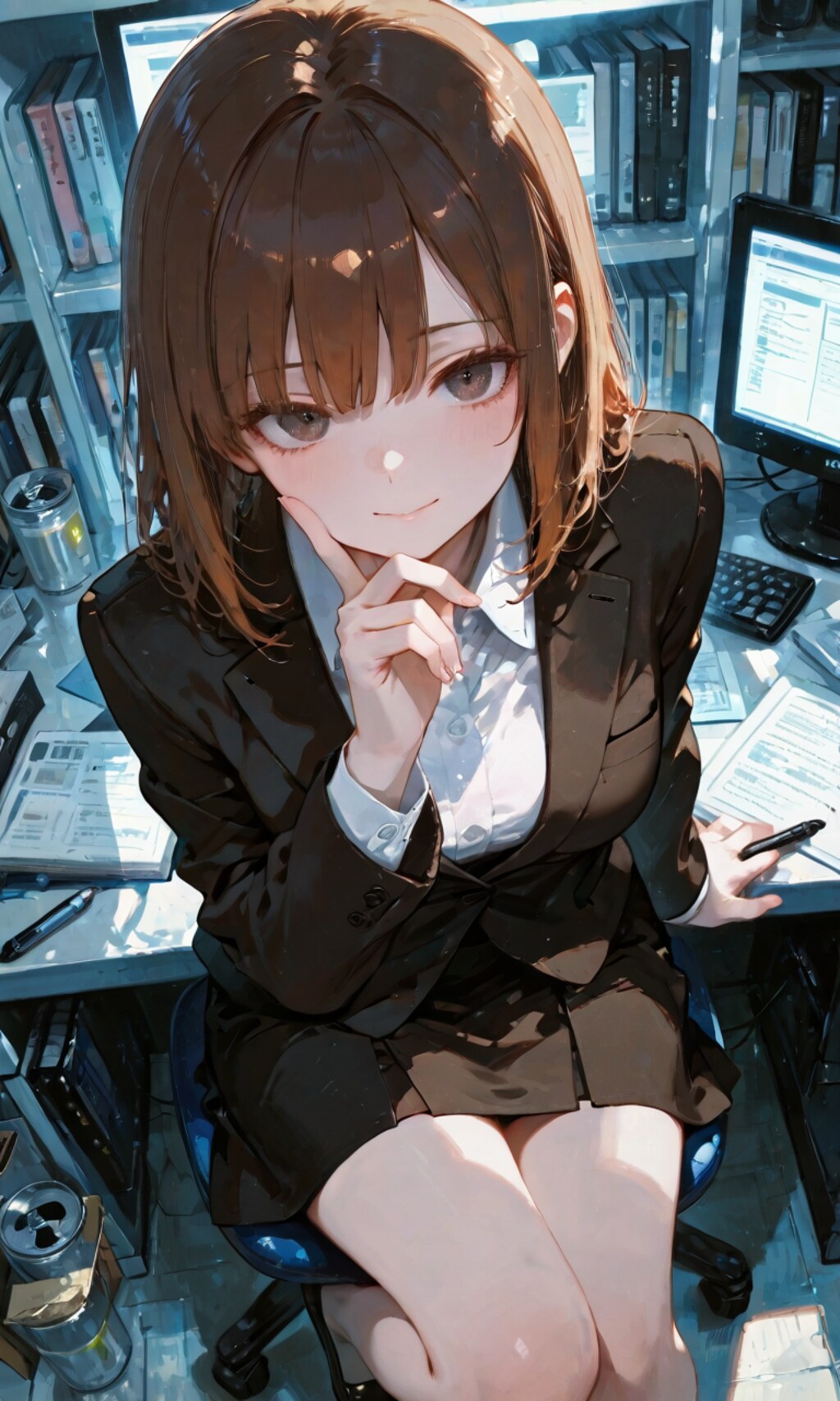 顎のラインを気にする子