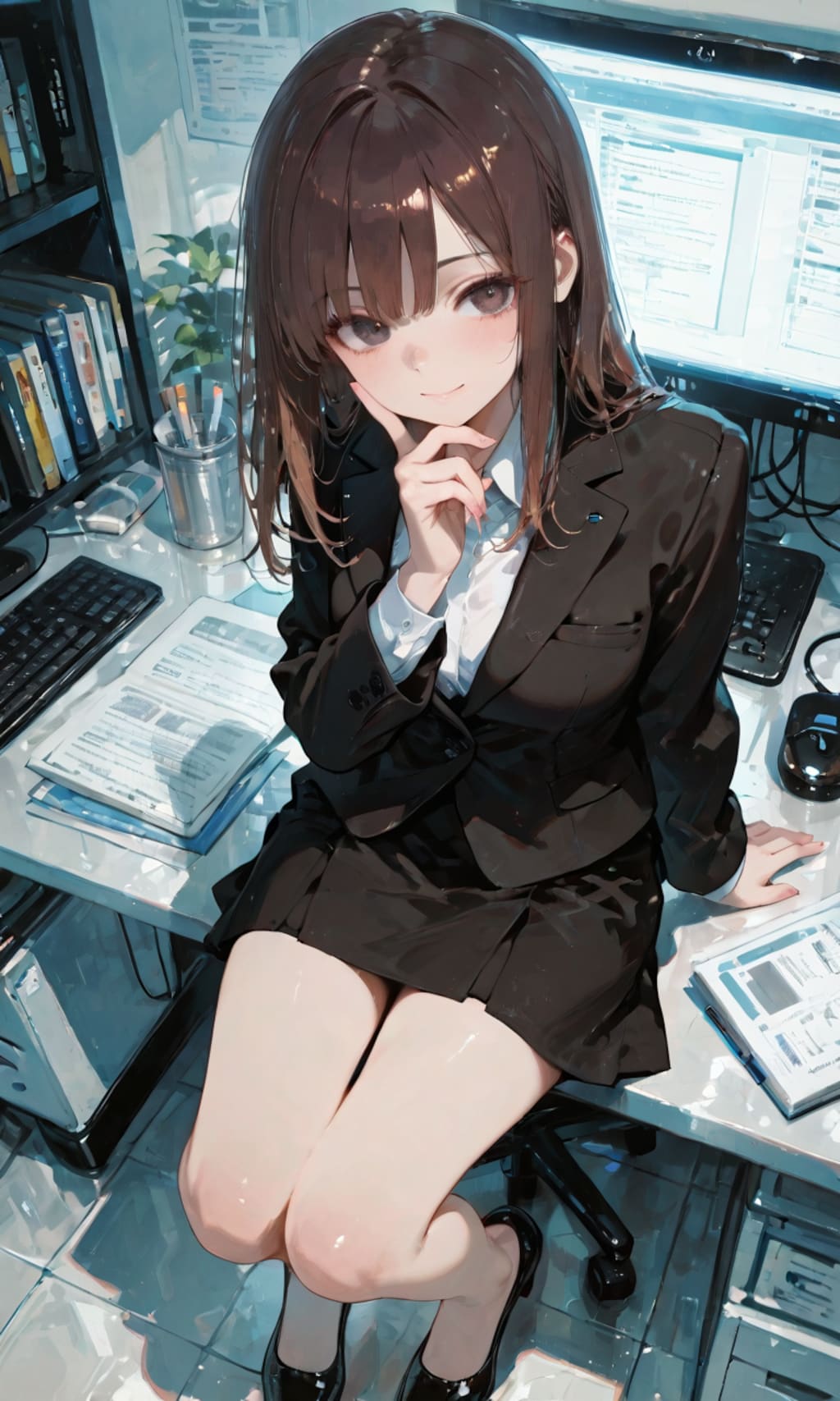 顎のラインを気にする子