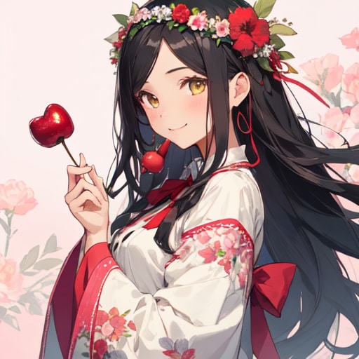 花とりんご飴 | の人気AIイラスト・グラビア
