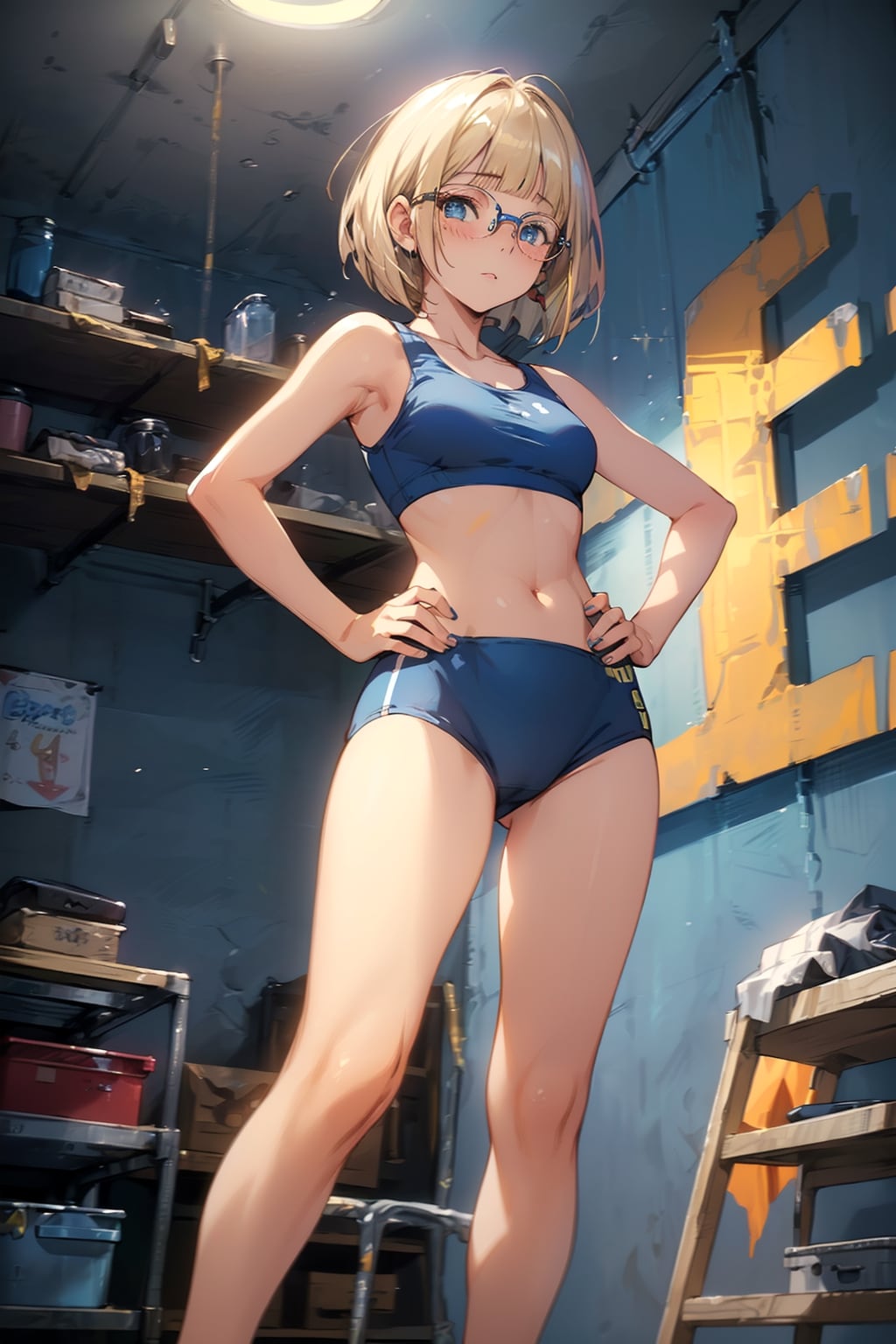 スポーツブルマの眼鏡っ娘
