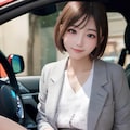 車の内装を熱心に紹介するあまり、自分自身の内装まで見られてしまっている事に気づかない美人ディーラー。 3枚目