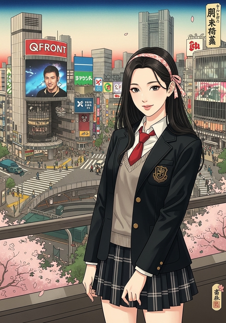 浮世絵風JK | の人気AIイラスト・グラビア