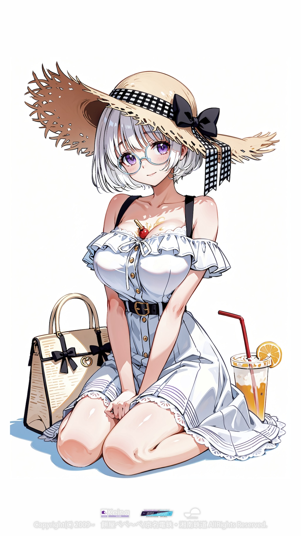 夏でおでかけする弊社キャラクター【けい あいな】