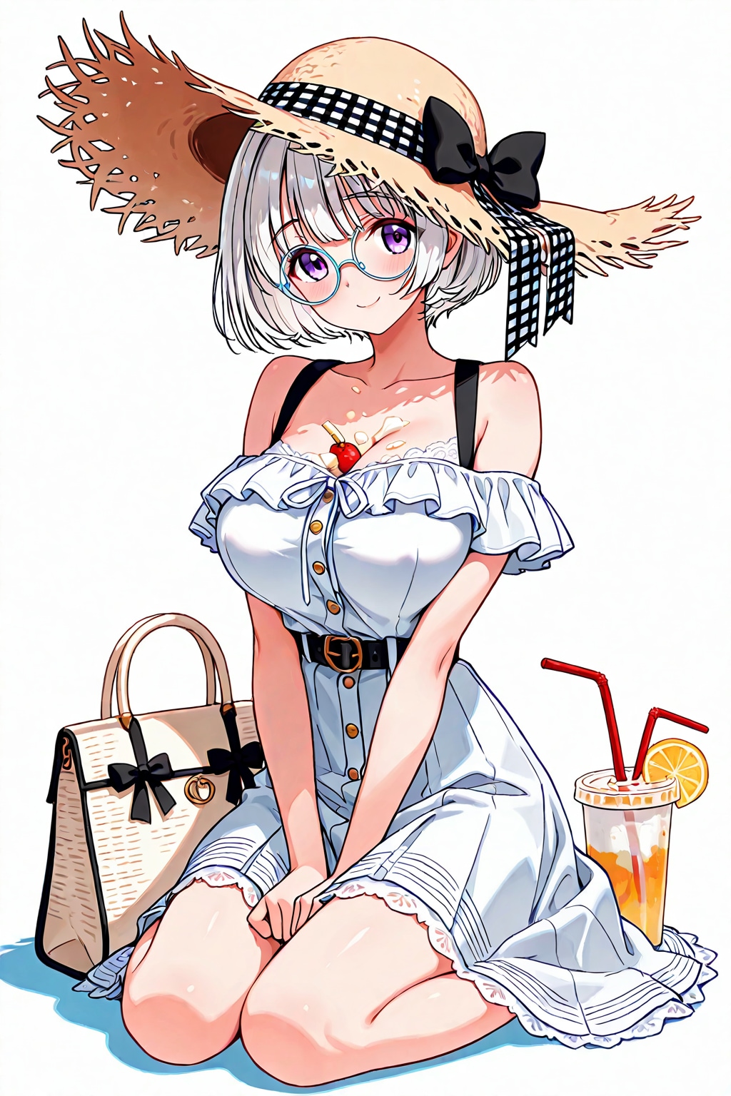 夏でおでかけする弊社キャラクター【けい あいな】