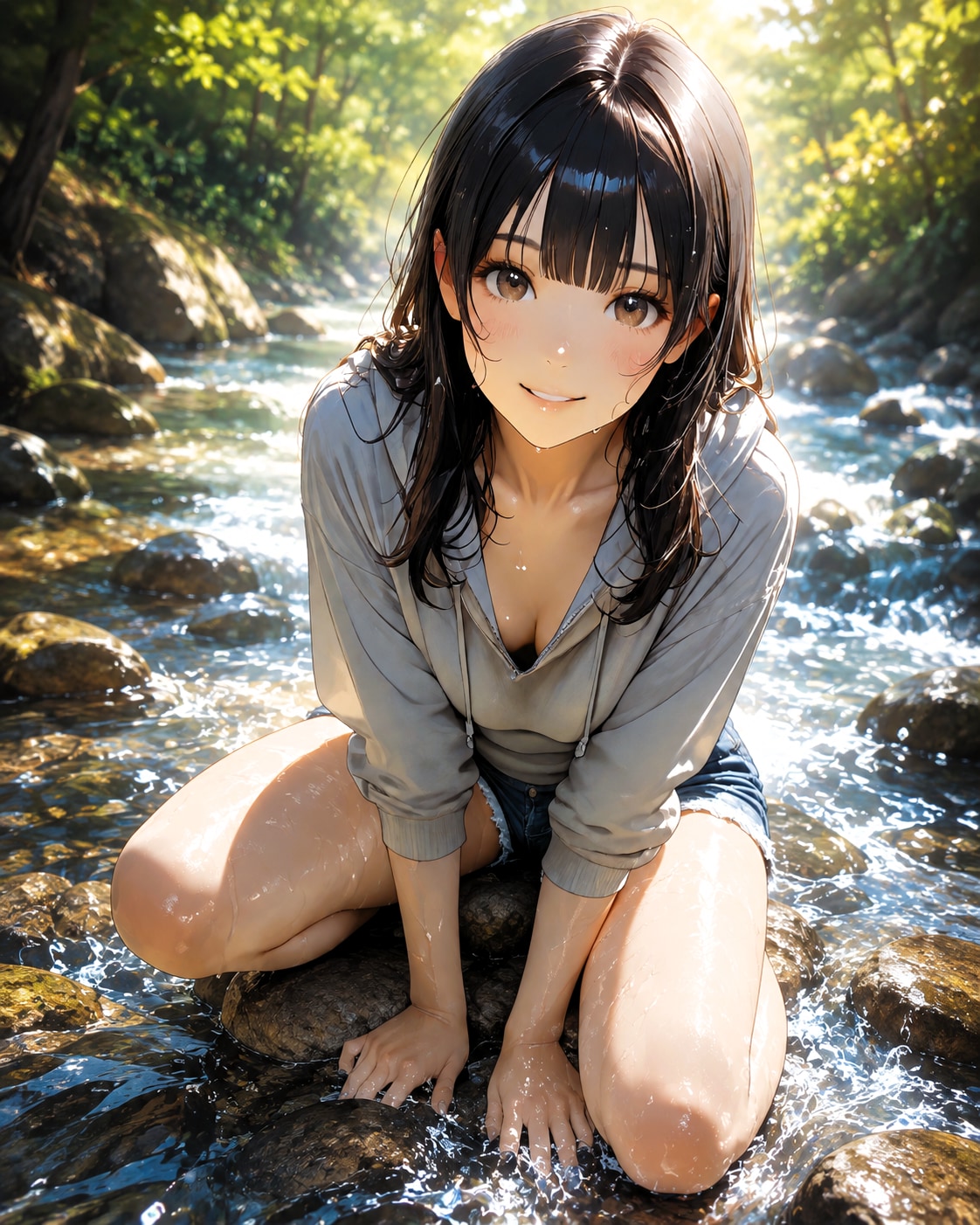 川遊び