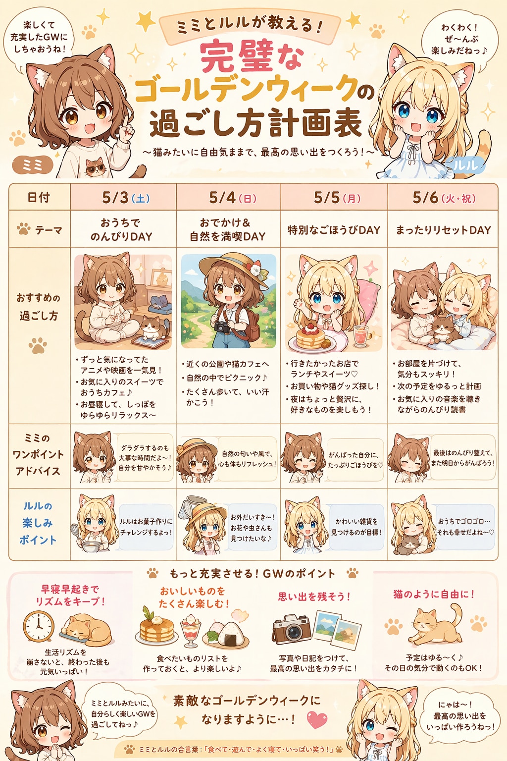 完璧なGW計画！