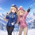 フユキとフユミのスキー 2枚目
