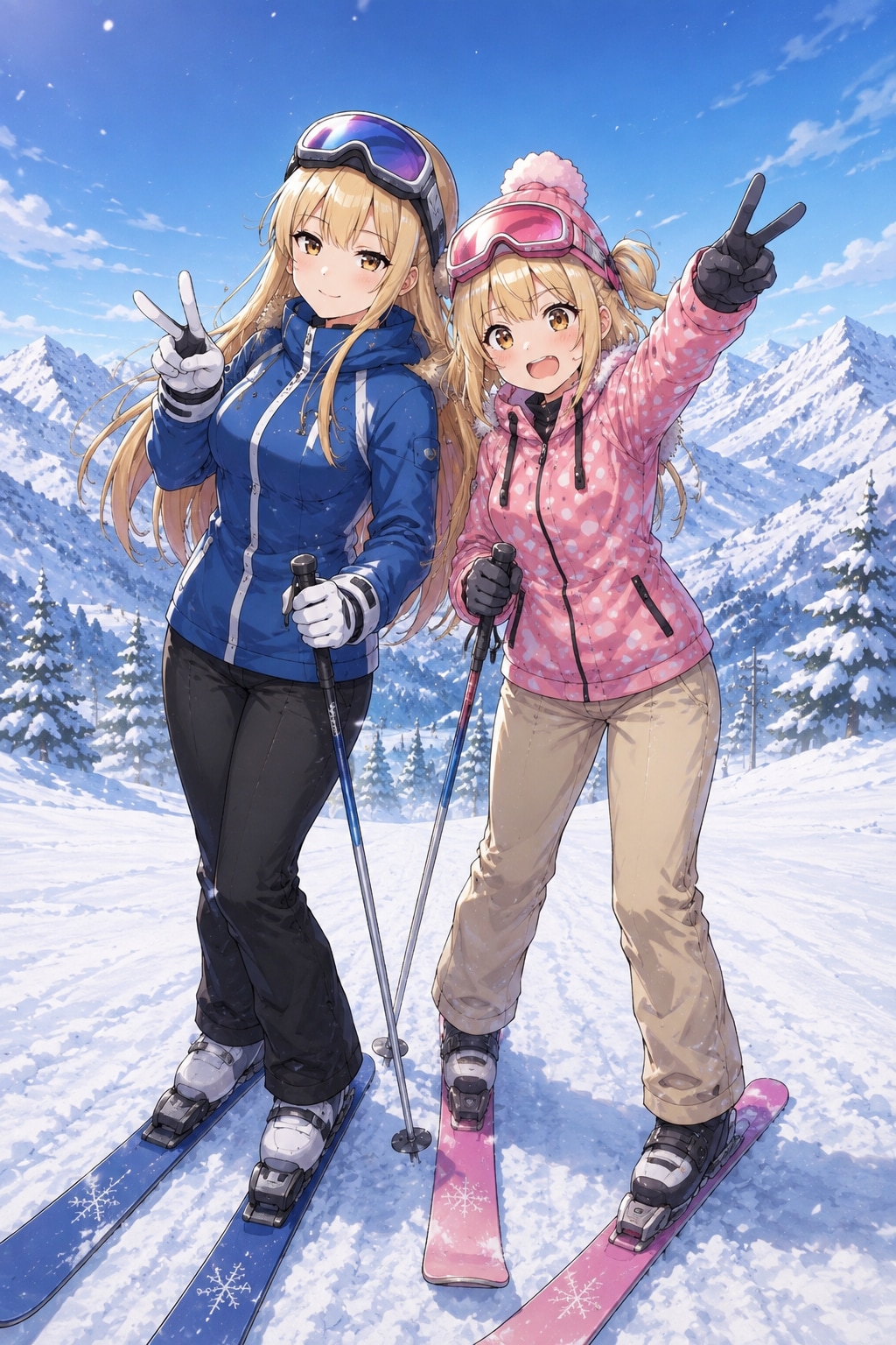 フユキとフユミのスキー