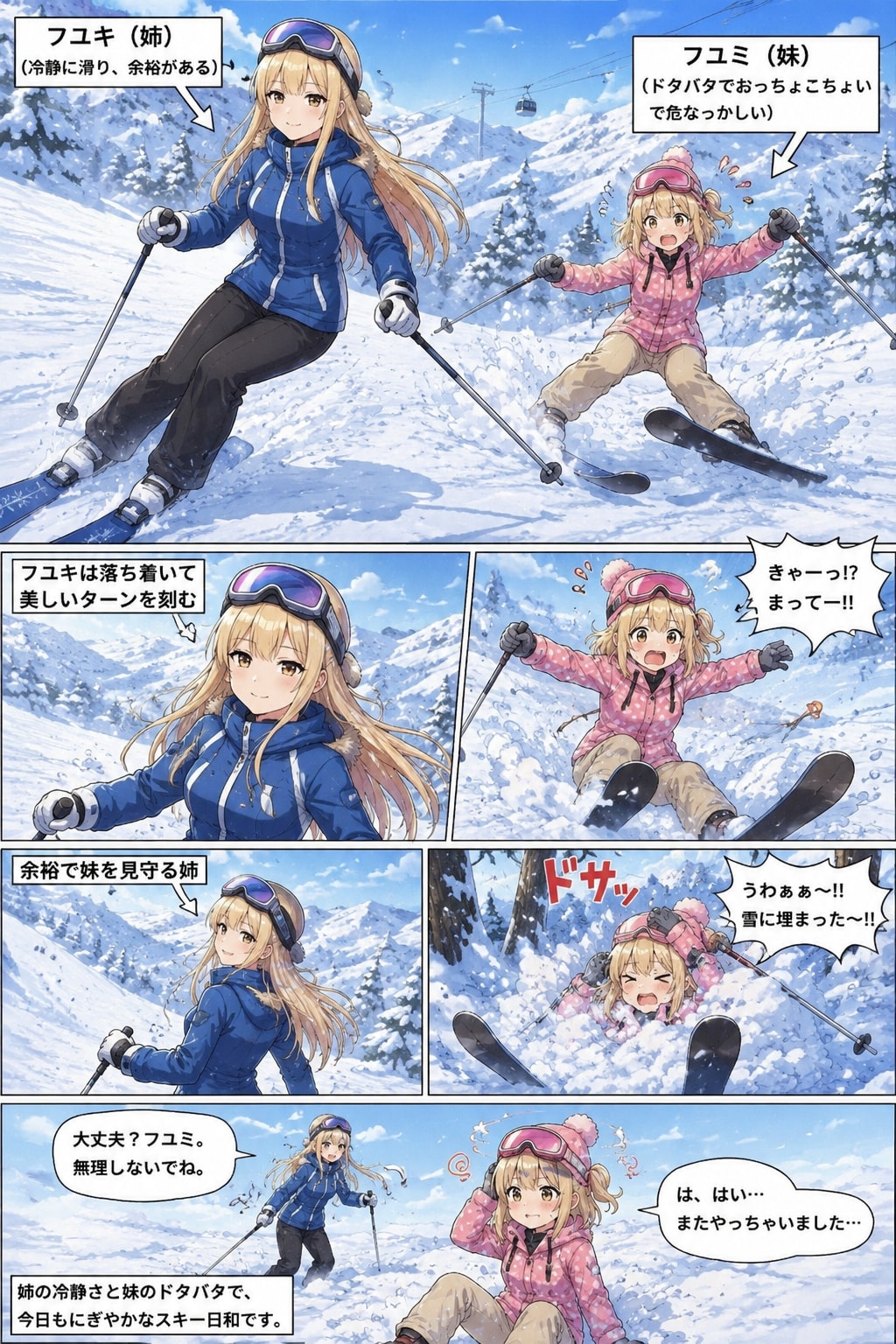 フユキとフユミのスキー