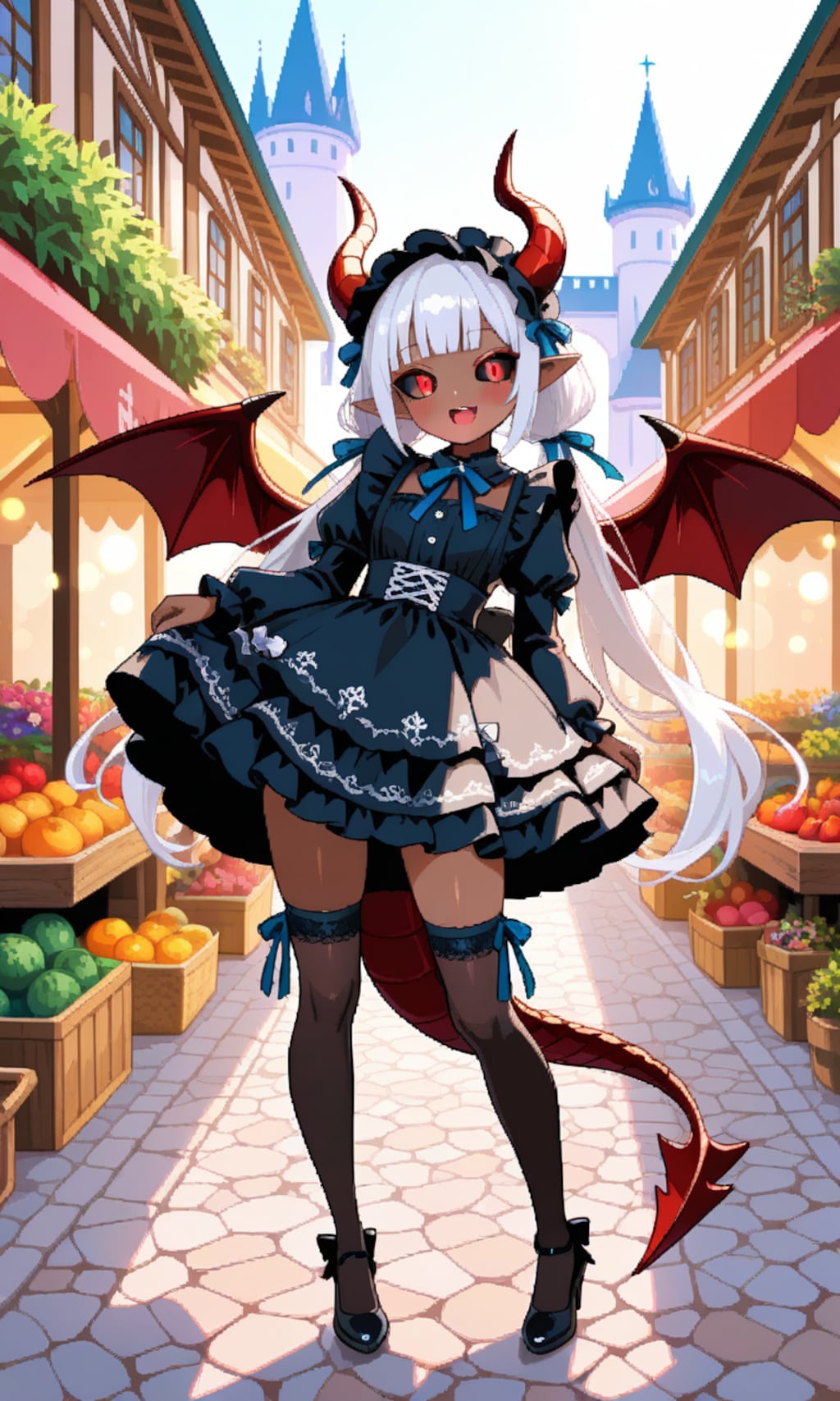城下町に遊びにきたドラゴンのお嬢様