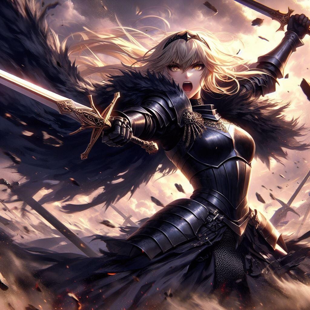 戦闘中のブロンドの女騎士さん１７６