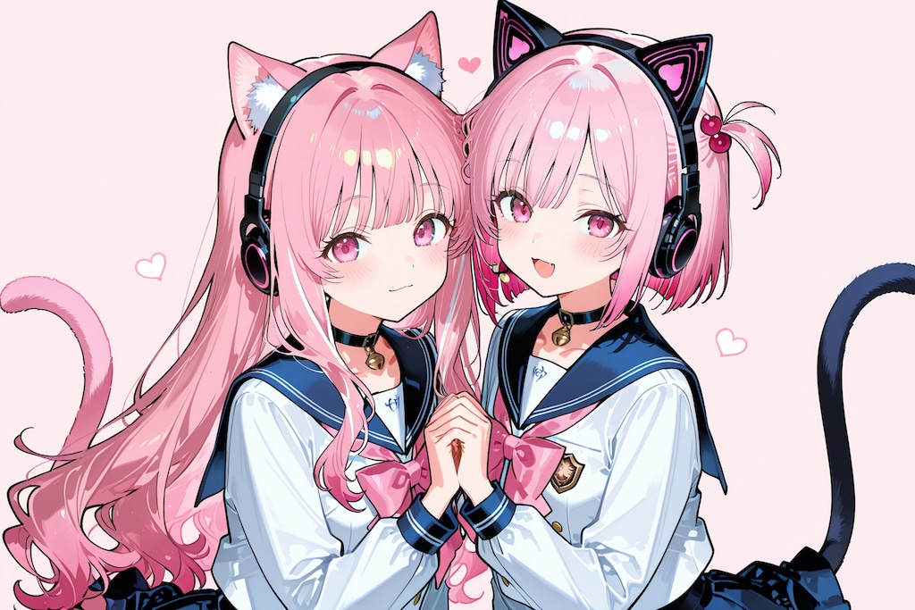 ピンク髪のケモ耳女の子.9