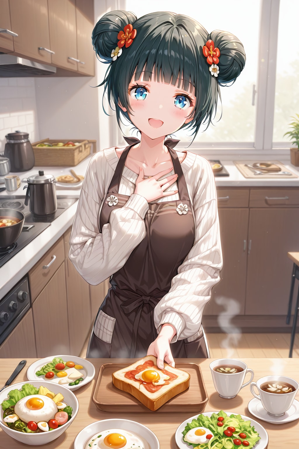 おだんごちゃん🍡✨と朝ごはん🍚✨　1/7