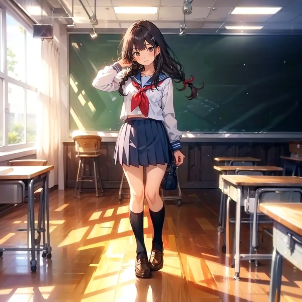 教室の女の子