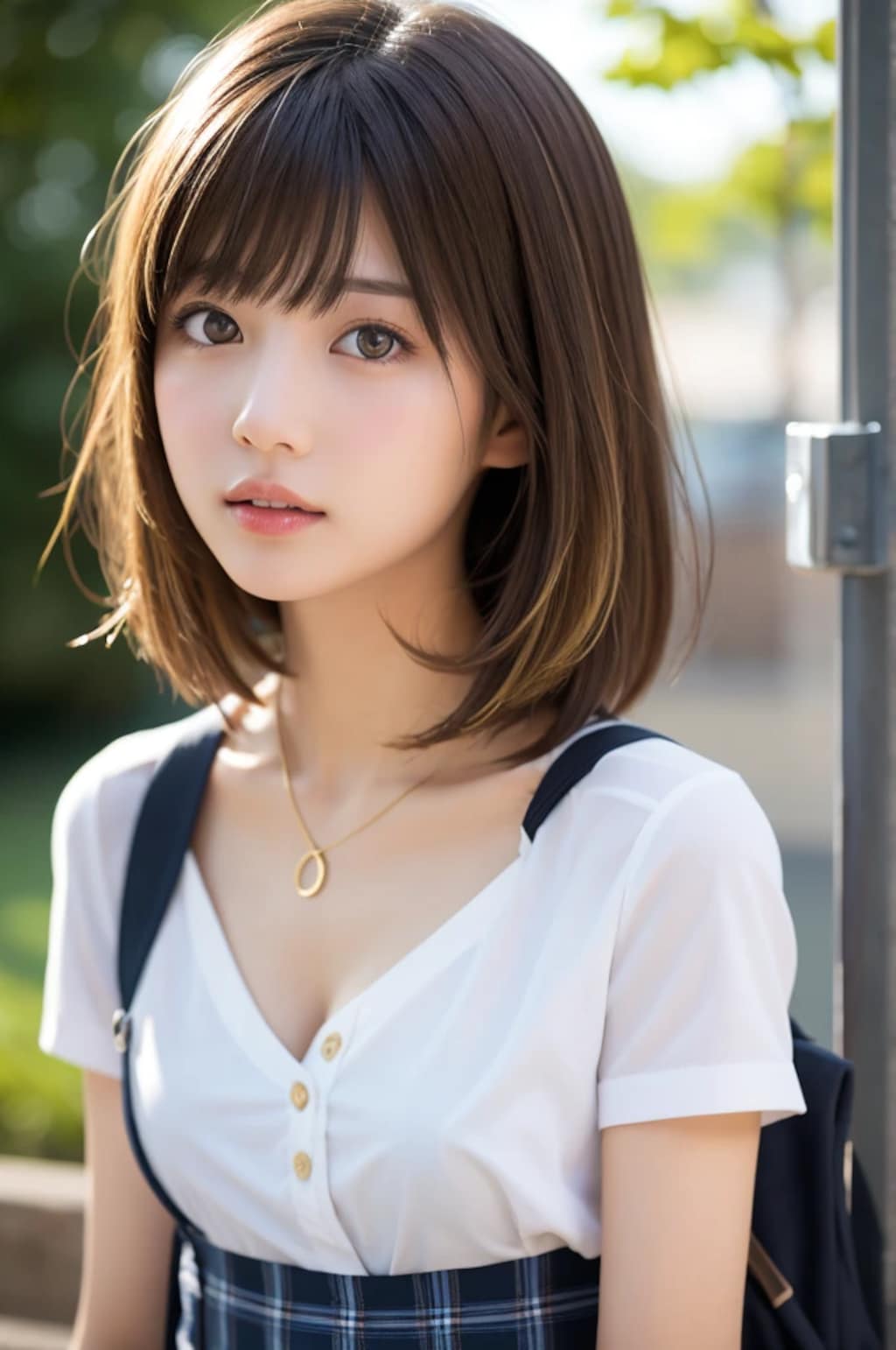 制服の胸のボタンを下級生達にねだられ♪#08