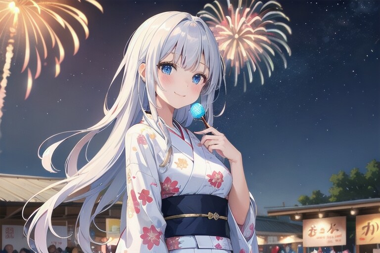 浴衣娘と夏祭り。
