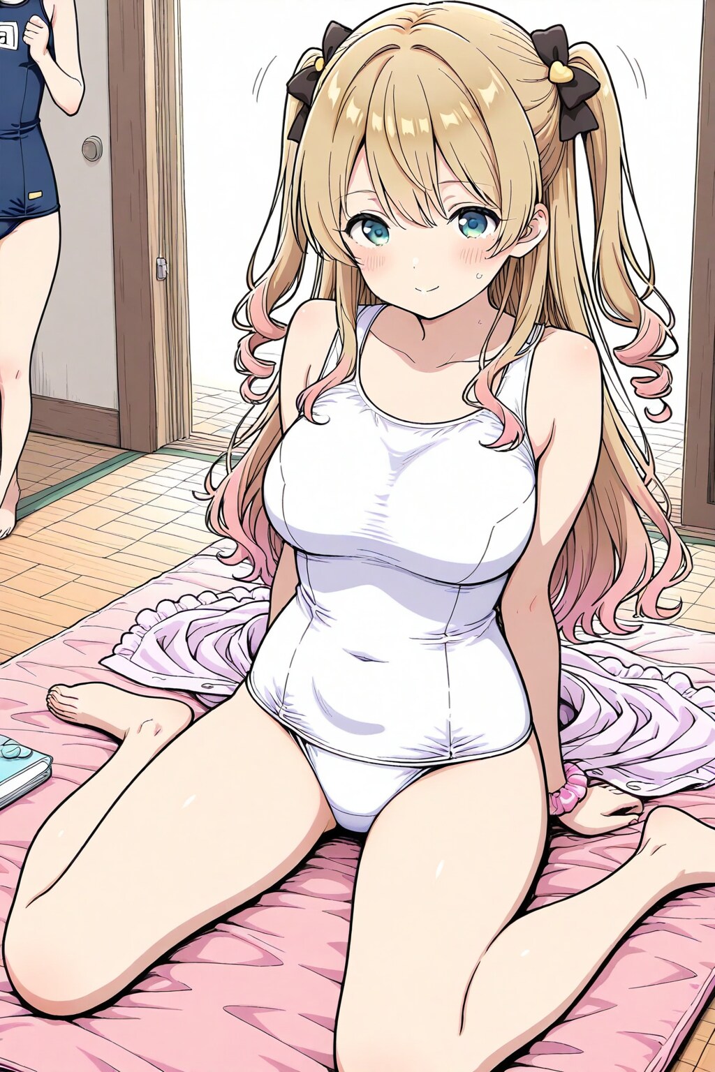 白スクール水着と…
