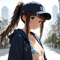 フラットなスケボー少女 2枚目