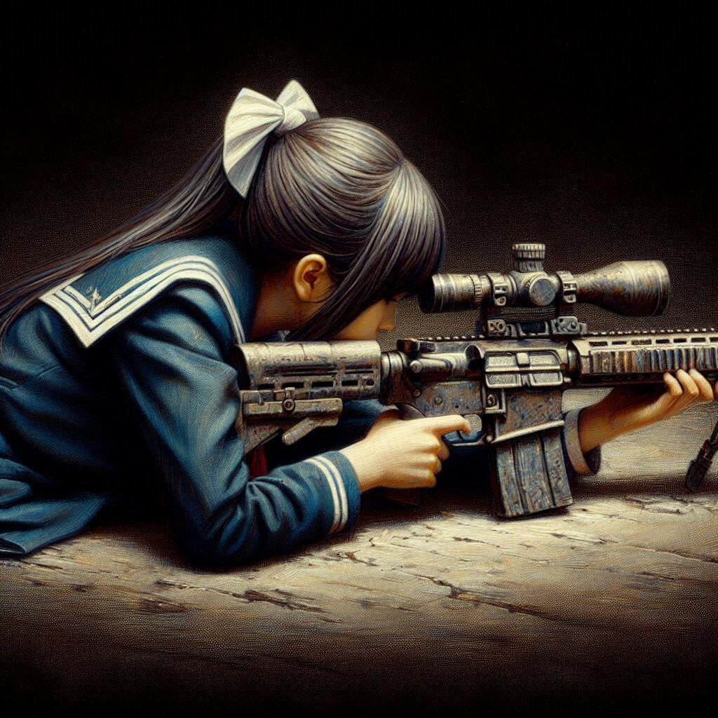 Girl with a gun