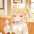 バレンタイン、ケーキもぐもぐ🍋ちゃん 2枚目