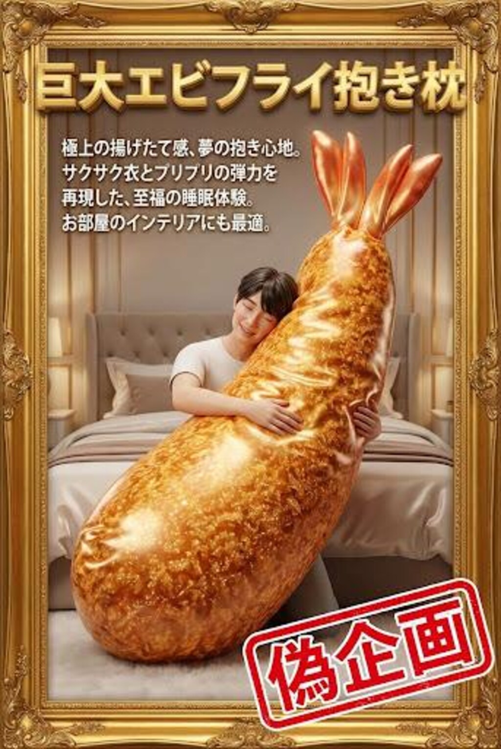 巨大エビフライ抱き枕