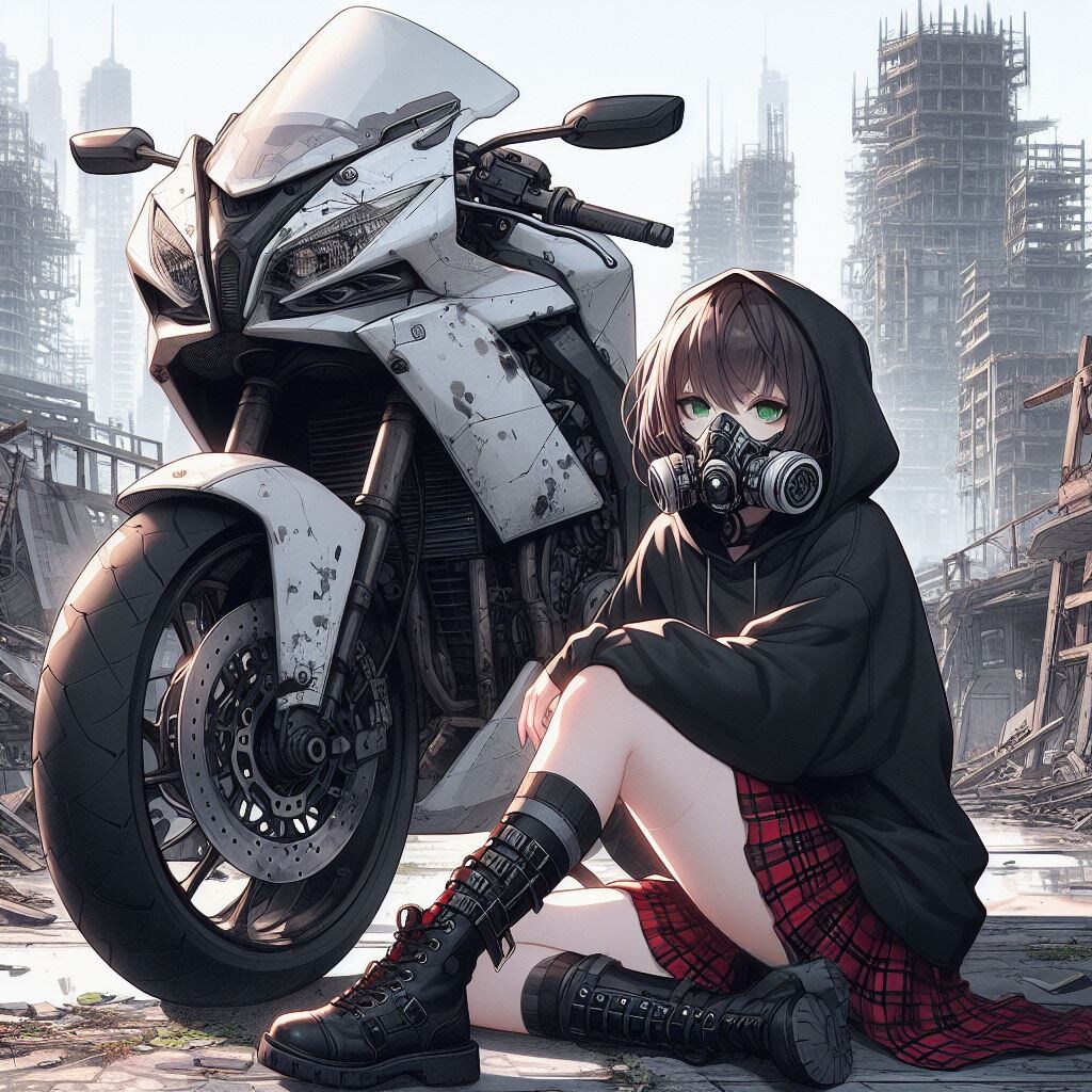 退廃世界とガスマスク少女